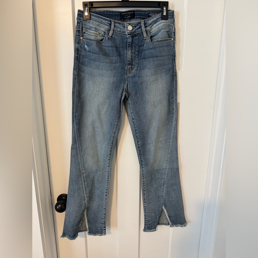 Sanctuary connector kick crop standard rise Frayed Hem